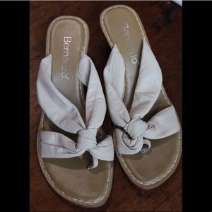 Nude Bernardo Wedge Sandals